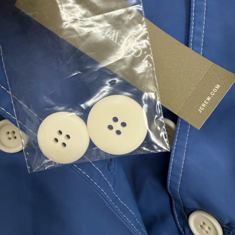J Crew Belted Women’s Trench Coat French (WEDGEWOOD) Blue Mid Length CD420 $298 - Picture 10 of 15